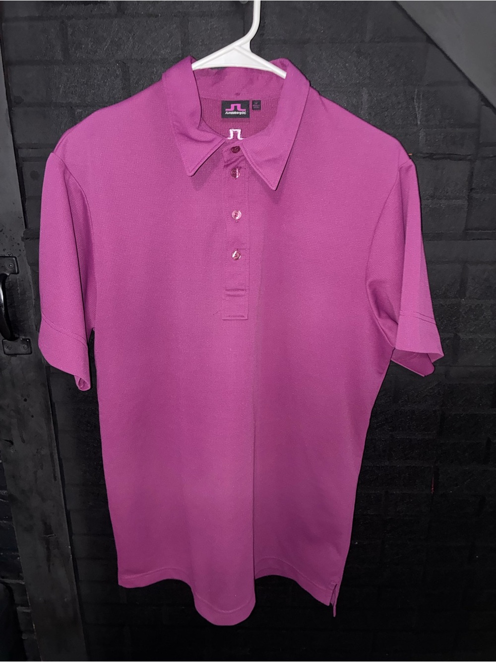 J.Lindeberg Men's Magenta Polo Shirt